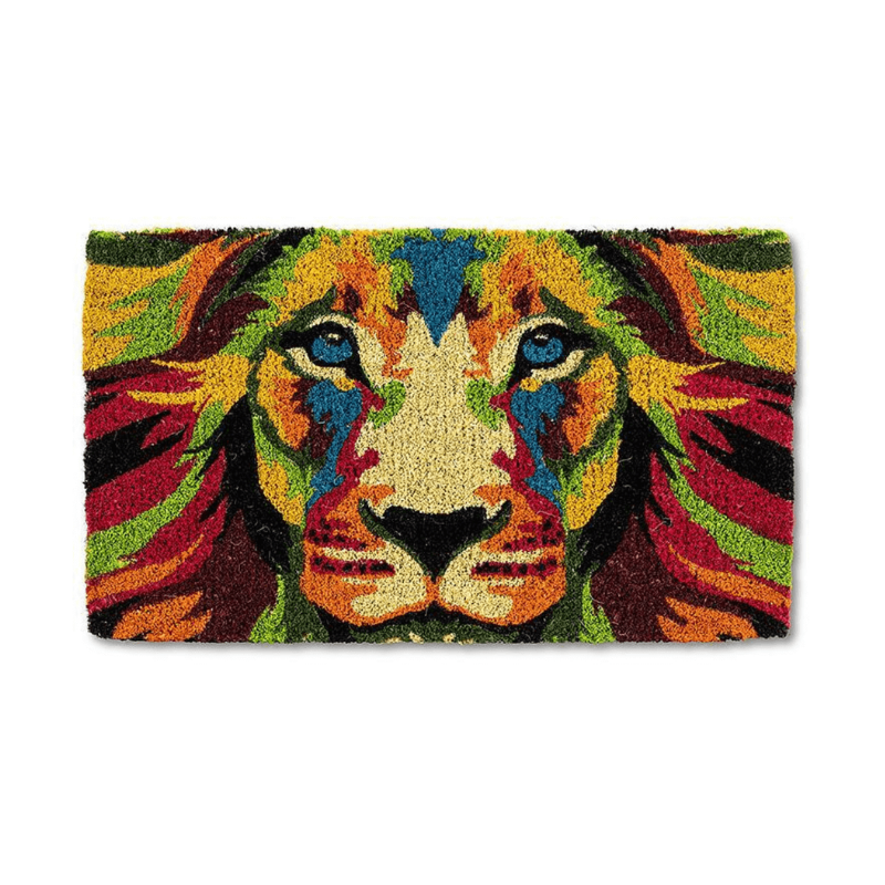 Abstract Lion Face Doormat (more coming soon.)