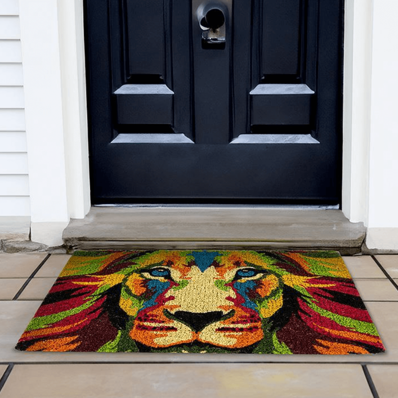 Abstract Lion Face Doormat (more coming soon.)