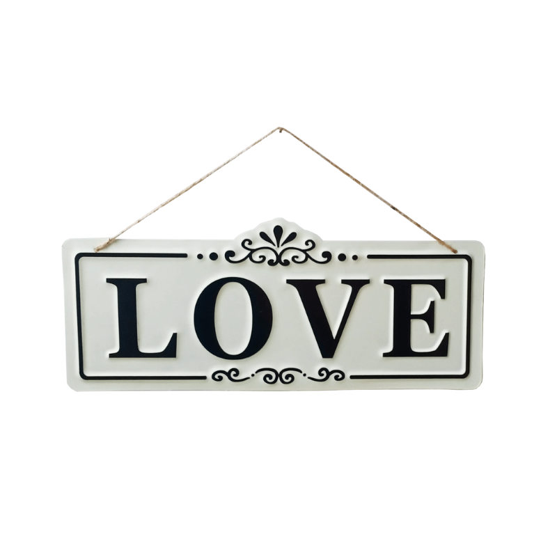 LOVE Hanging Tin Sign