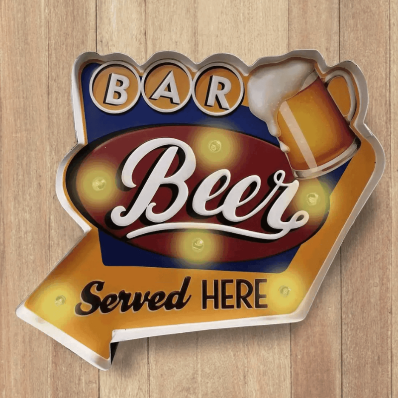 Beer Served Here LED Bar Sign (more coming soon.)