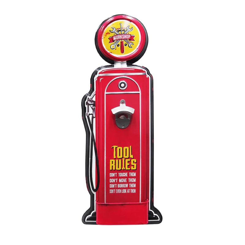 Tool Rules – Gas Pump Sign w/ Bottle Opener