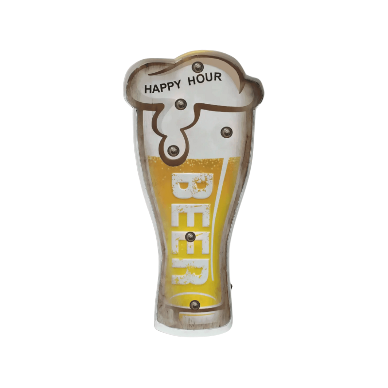 Happy Hour Beer LED Sign