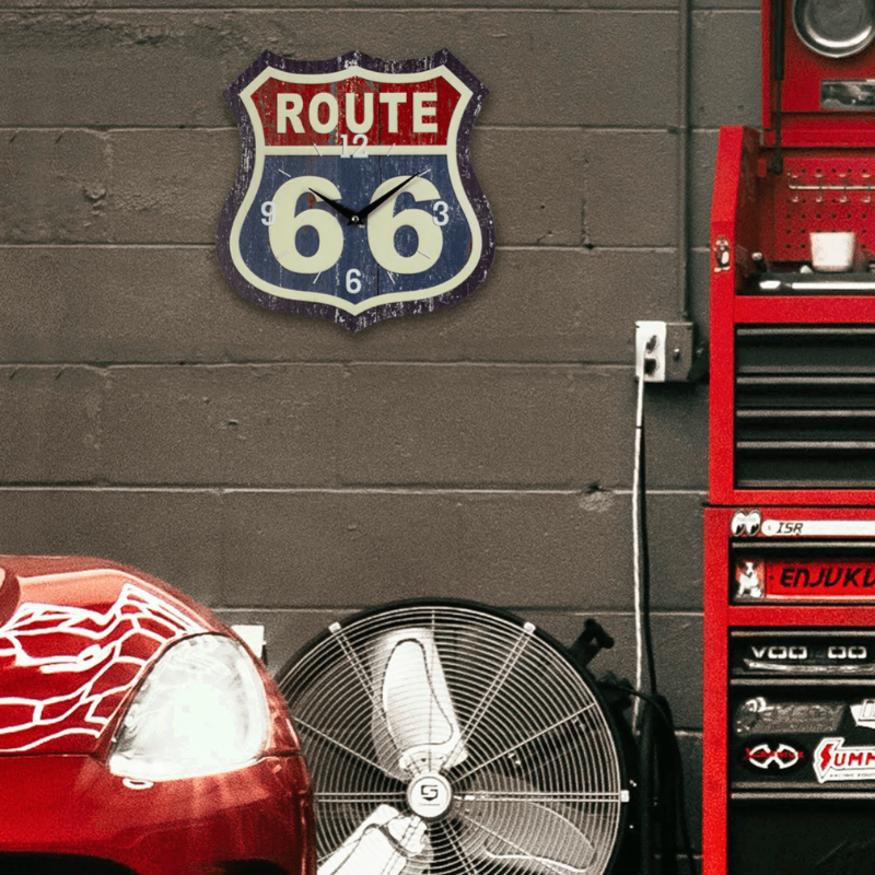 Route 66 Wall Clock (Rustic) (more arriving soon.)