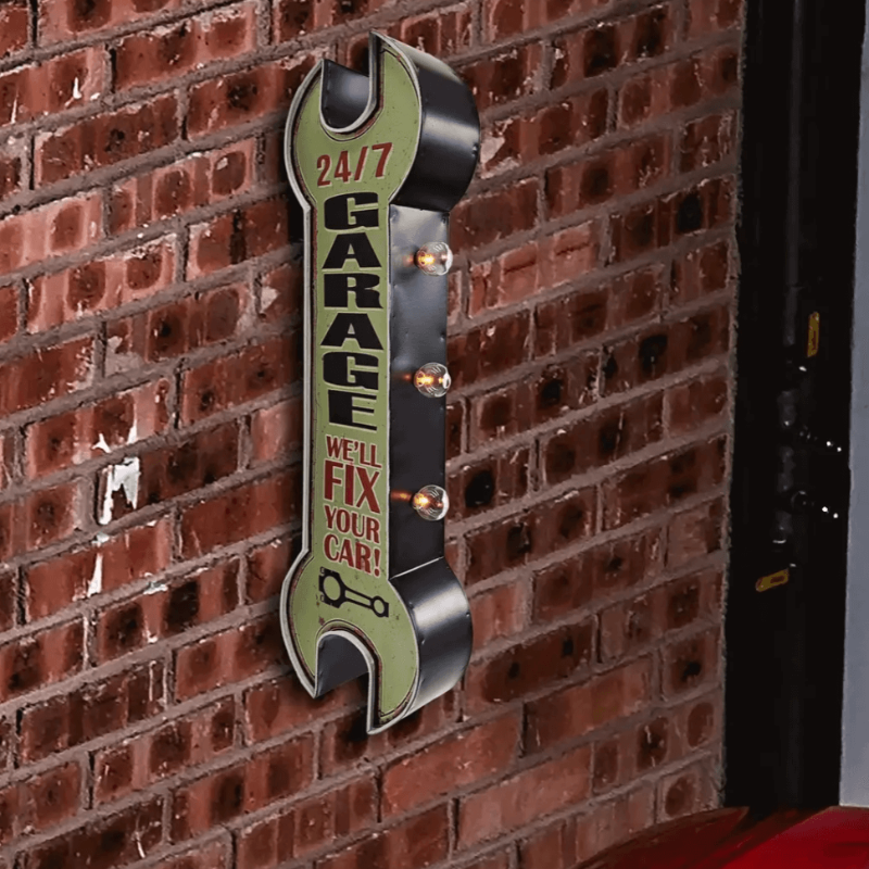 Wrench Shape Wall Décor LED