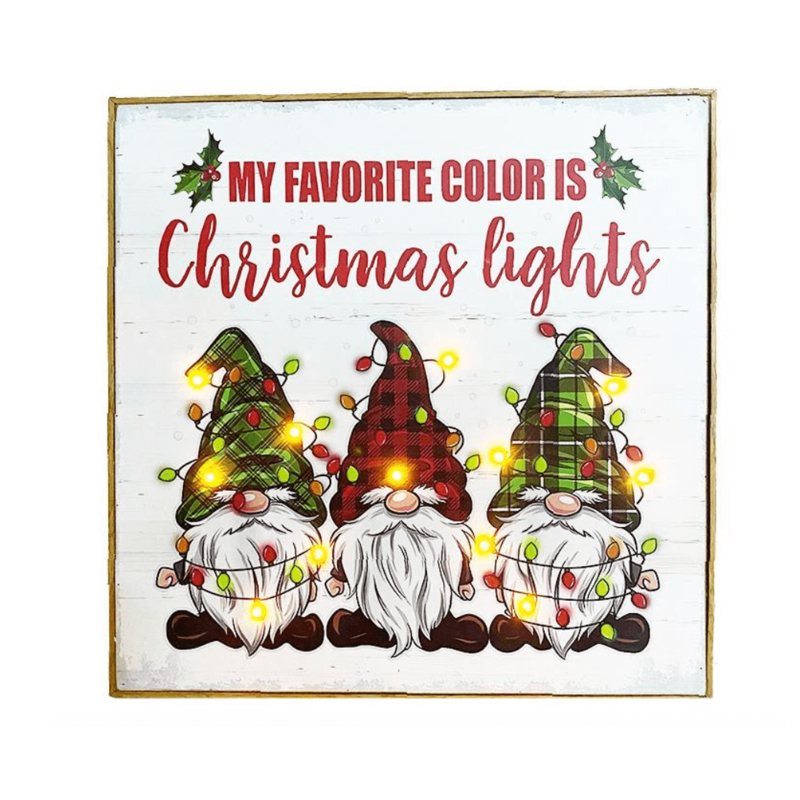 Gnome Holiday LED Sign