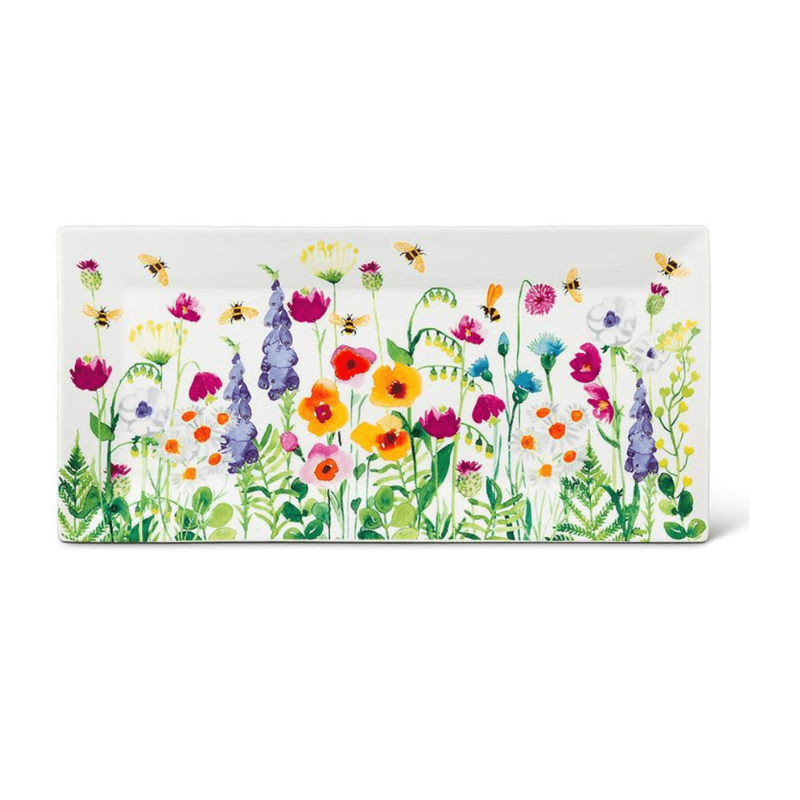 Bee Garden Rectangle Plate/Platter (Large)