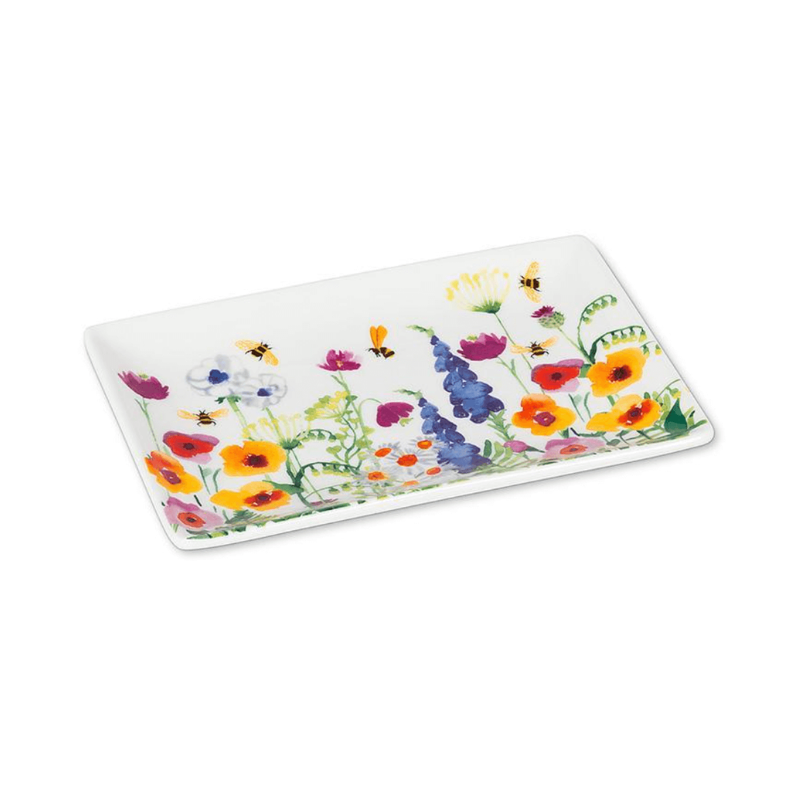 Bee Garden Rectangle Plate (Small)