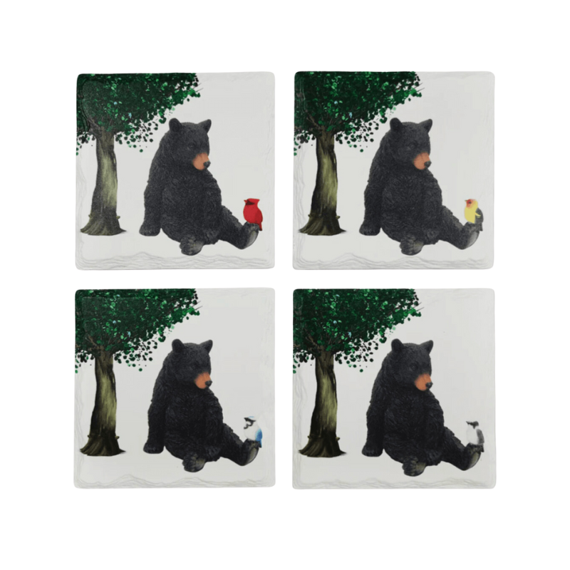 Bear and Little Bird Coasters