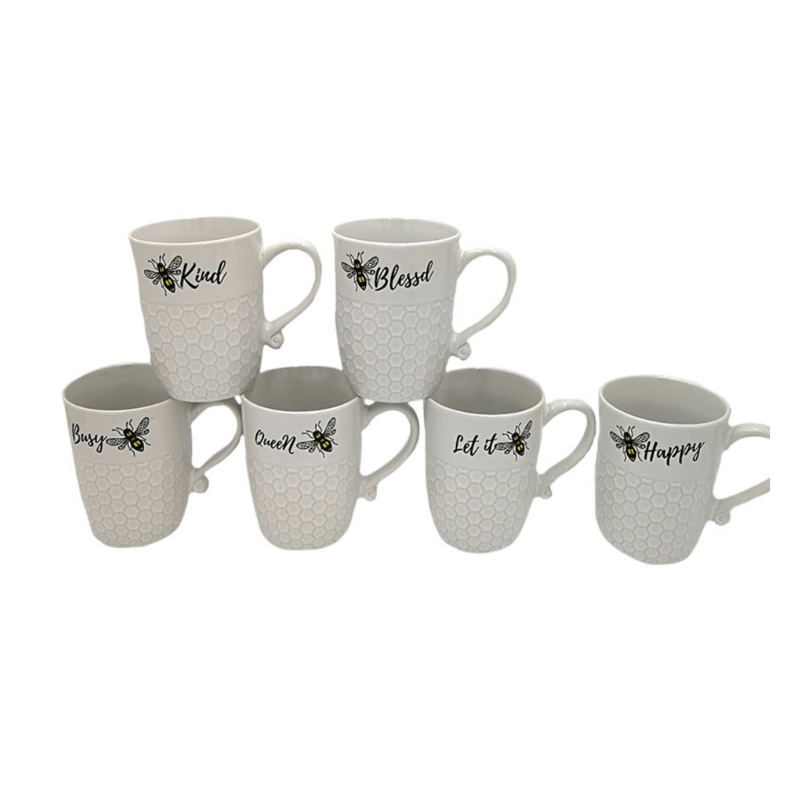 Honeycomb Bee Mugs Assorted