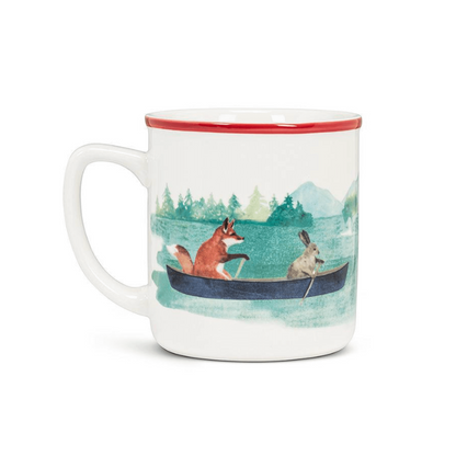 Animals in Canoe Mug