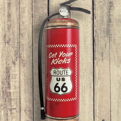 Route 66 Faux Extinguisher Wall Art (coming soon.)