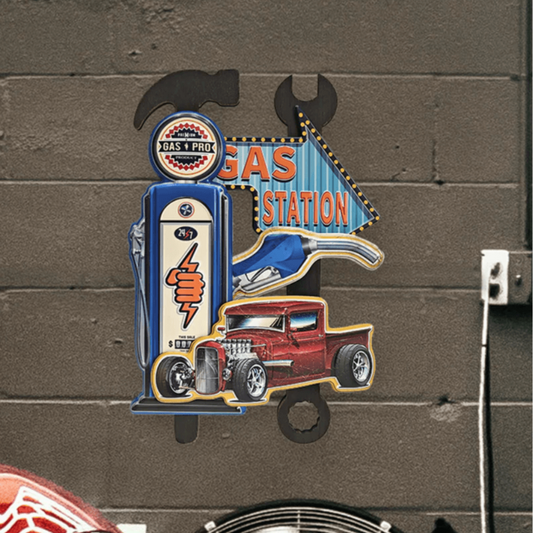 Retro Gas Station Sign