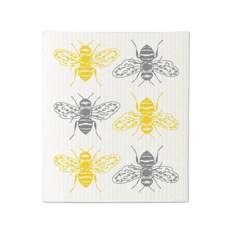 Bees Dishcloths. Set Of 2.