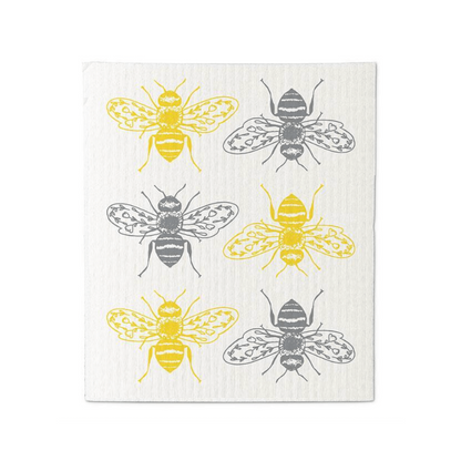 Bees Dishcloths. Set Of 2.