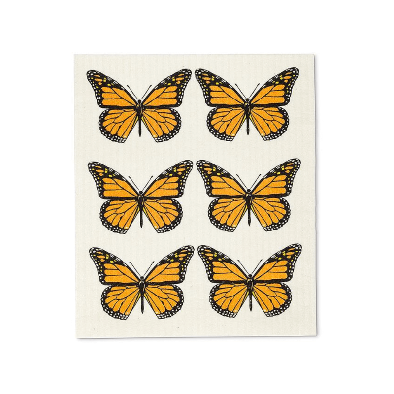 Monarch Butterfly Dishcloths. Set of 2.