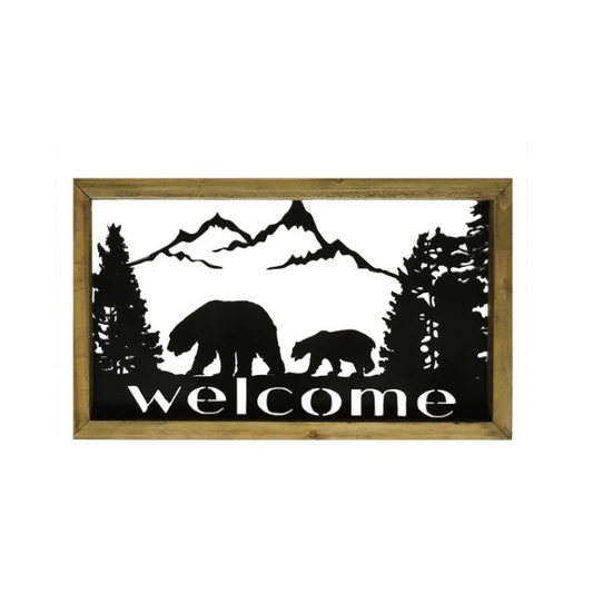 Welcome Bear Wall Decor