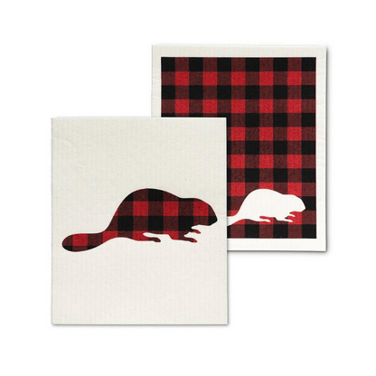 Beaver Dishcloths. Set Of 2.