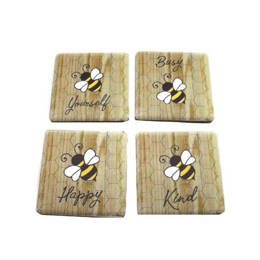 Bee Coasters Set Of 4