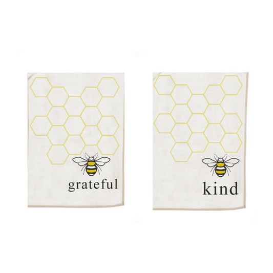 Bee Tea Towels. Set Of 2.