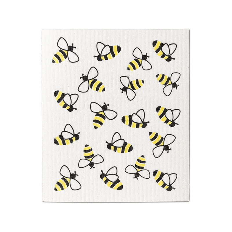 Bee & Beehive Dishcloths. Set Of 2.