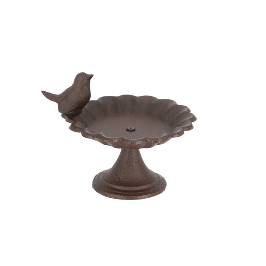 Birdbath w/ 1 Bird Cast Iron