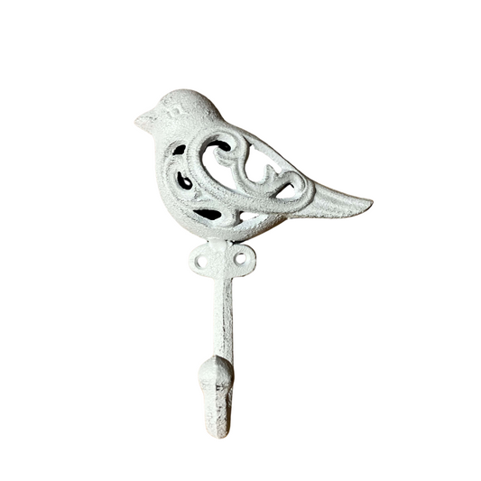 Bird Hook White Cast Iron