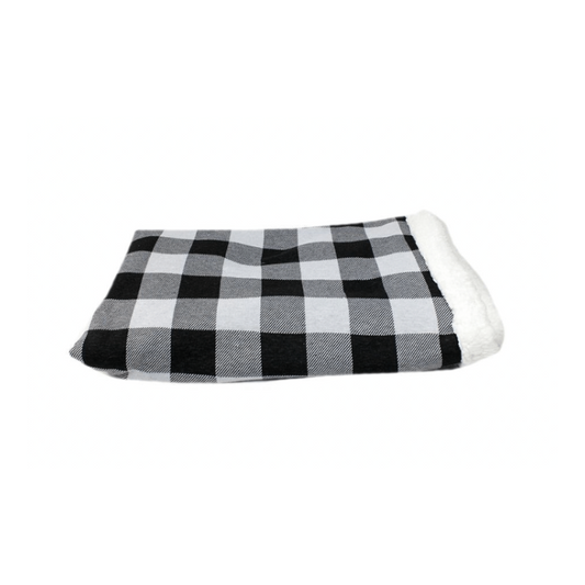 Black & White Plaid Blanket