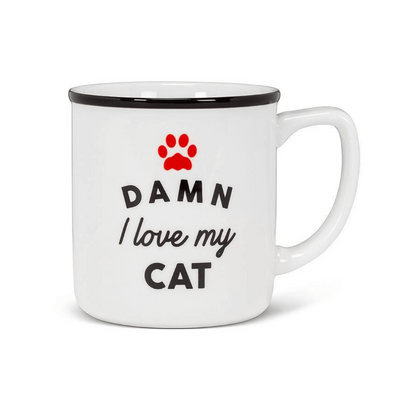 Love My Cat Text Mug