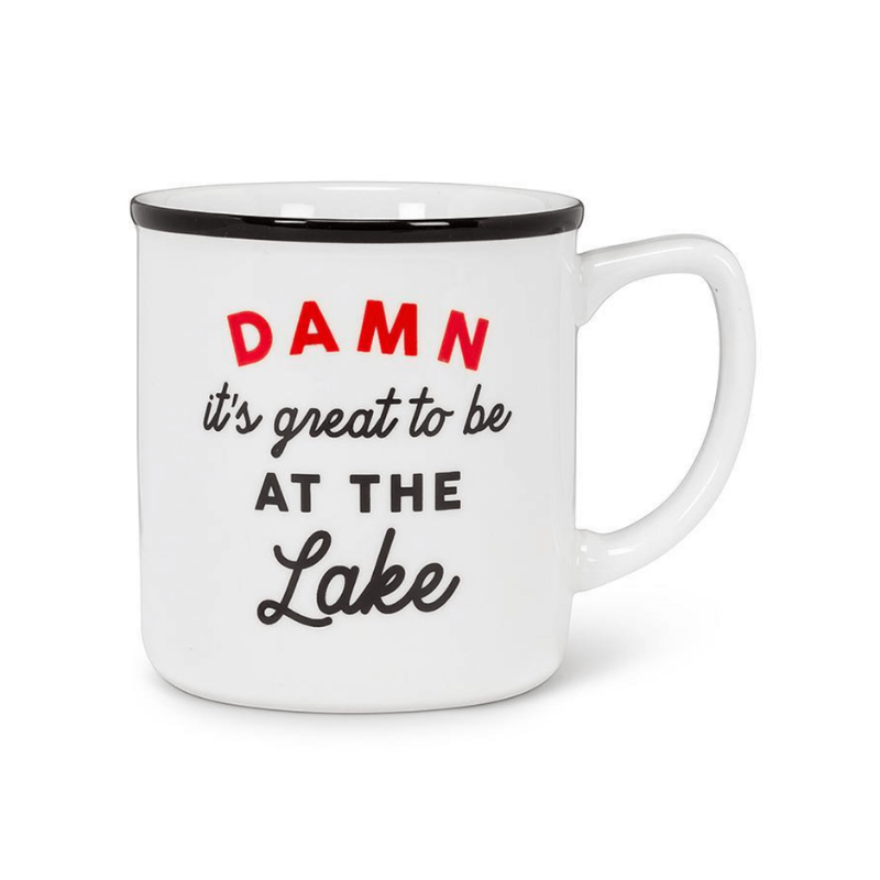 At The Lake Text Mug