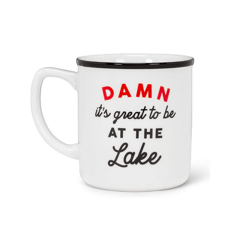 At The Lake Text Mug