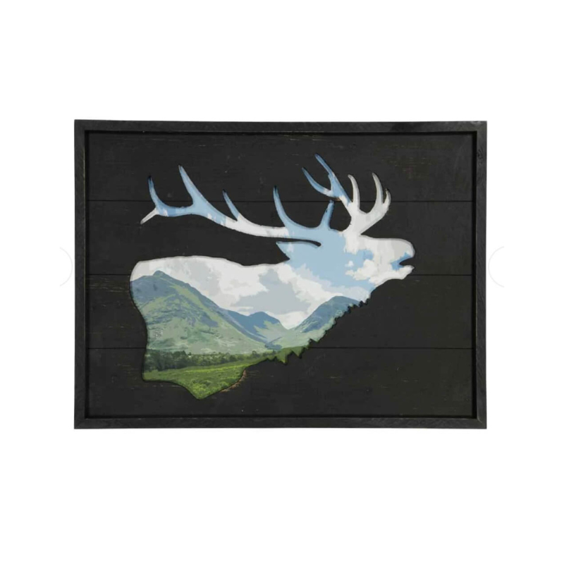 Elk Wooden Sign Horizontal