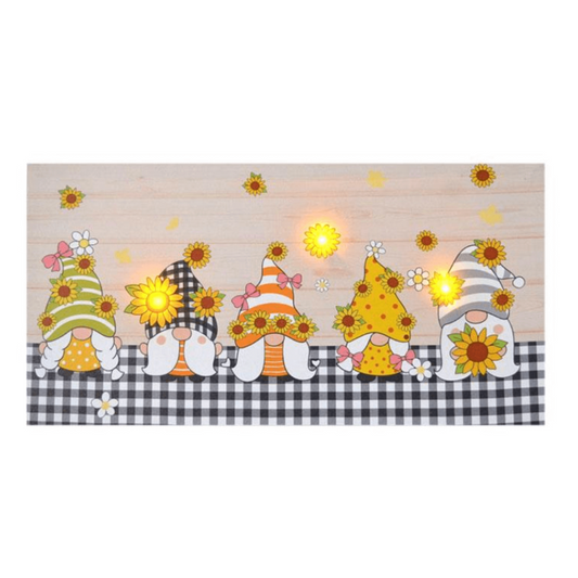 Gnome & Bees LED Canvas