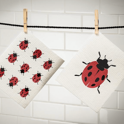 Ladybug Dishcloths. Set Of 2.