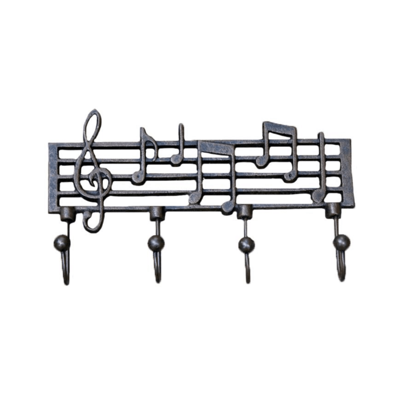 Musical Note Hooks Cast Iron