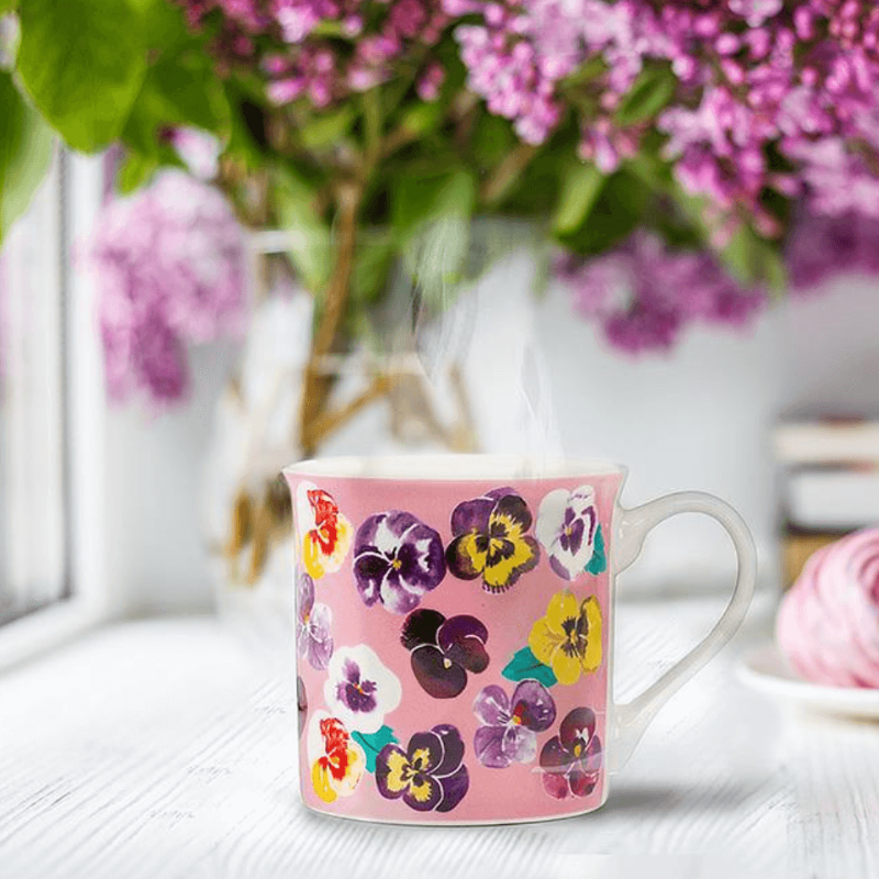 Pansies Flared Mug