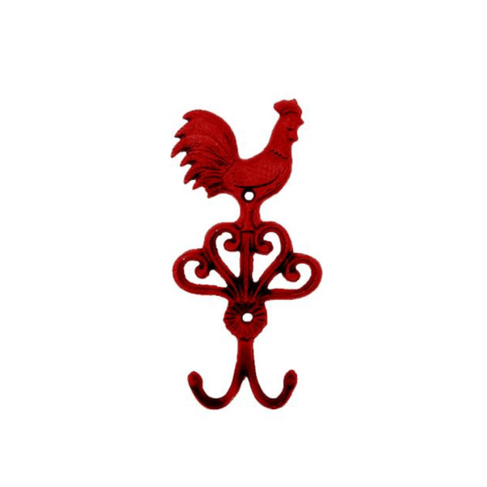 Rooster Hook Cast Iron (Red) More arriving soon.