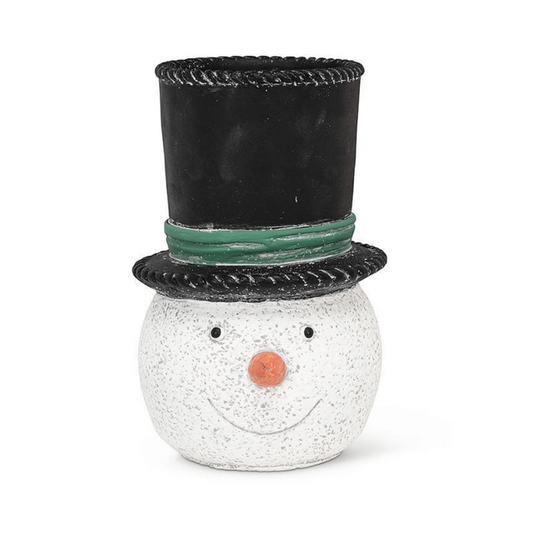 Snowman In Hat Planter