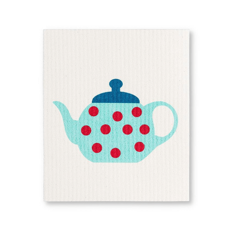 Teapot & Cups Dishcloths. Set of 2.