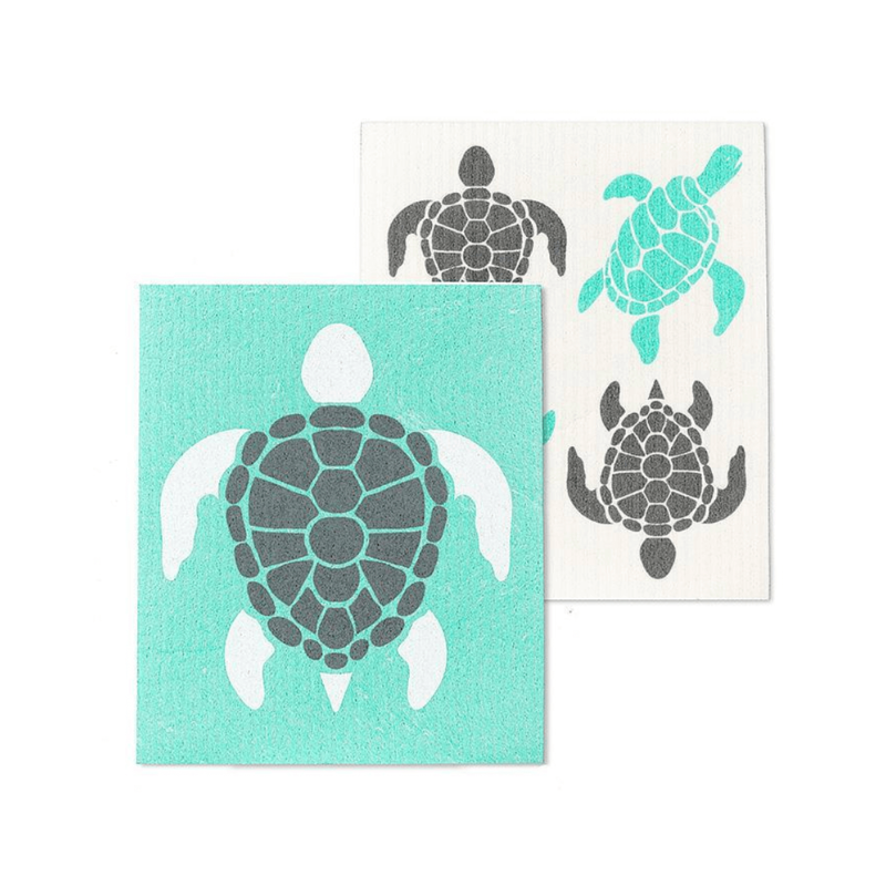 Sea Turtles Dishcloths. Set Of 2.