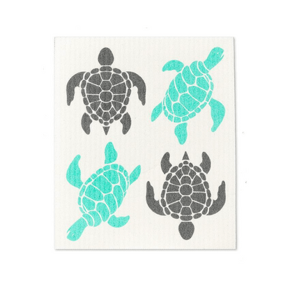 Sea Turtles Dishcloths. Set Of 2.