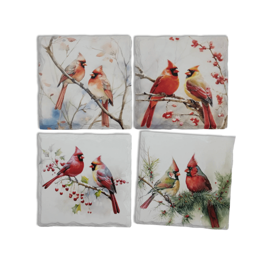 Pair of Cardinals Coasters