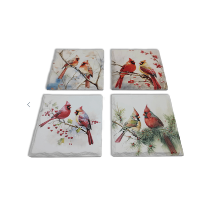 Pair of Cardinals Coasters