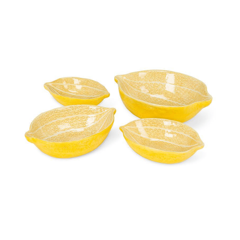 Lemon Nesting Bowls. Set of 4.