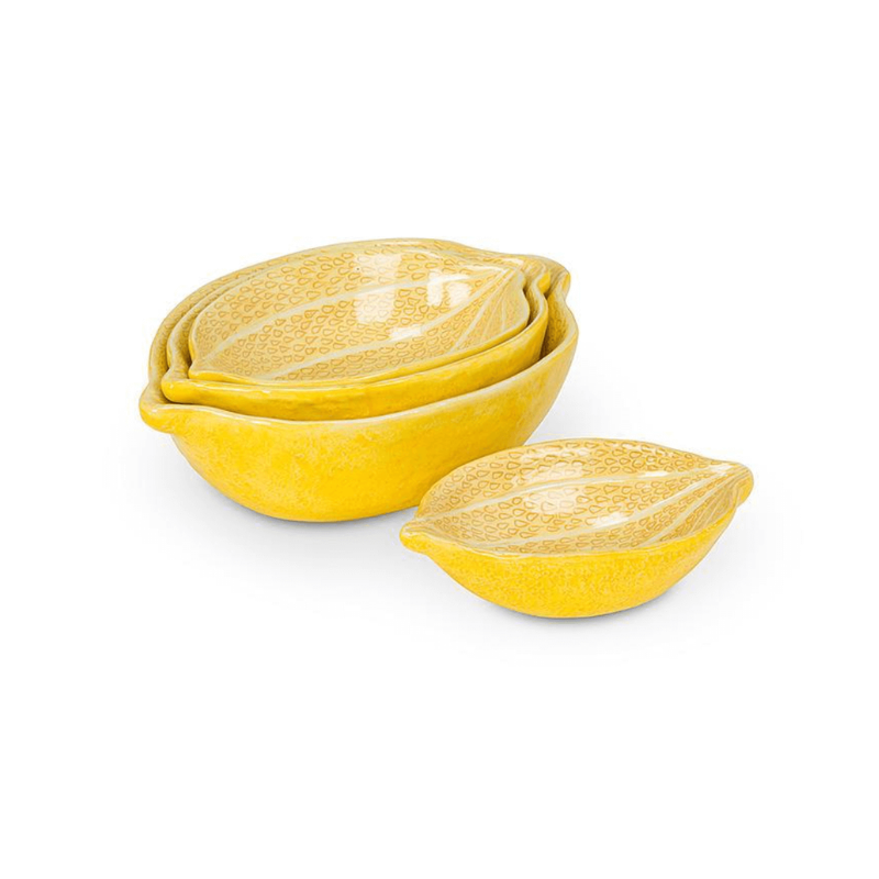 Lemon Nesting Bowls. Set of 4.