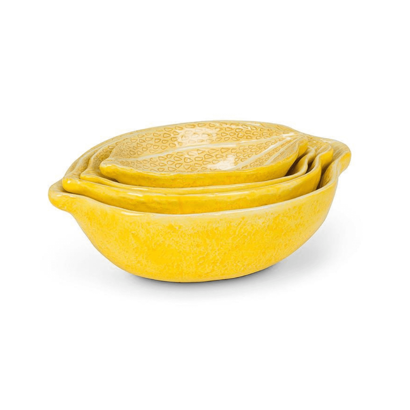 Lemon Nesting Bowls. Set of 4.