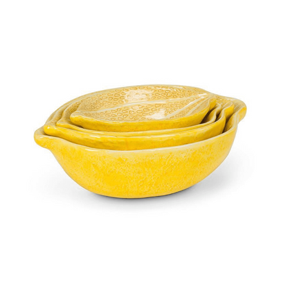 Lemon Nesting Bowls. Set of 4.
