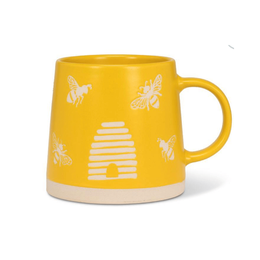 Bees & Beehive Yellow Mug